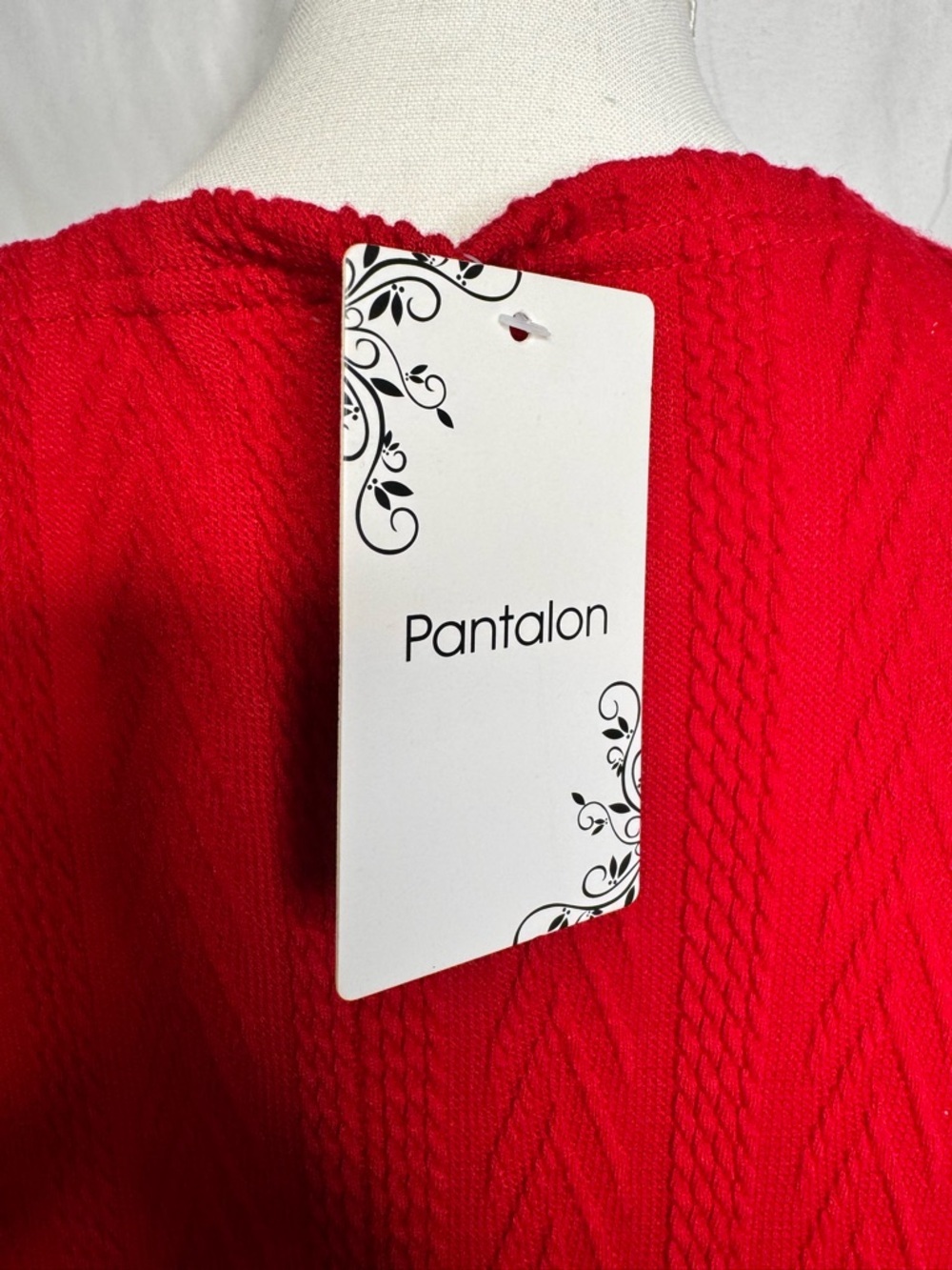 Pantalon Red Textured Open Front Cardigan Sweater Large Oversized Pockets NWT - Picture 6 of 11
